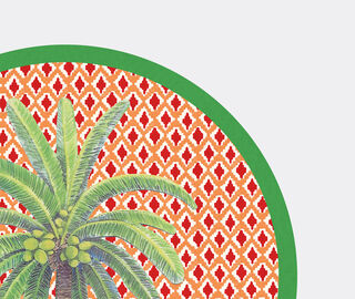 Lisa Corti 'Masonite' round placemat, set of two, hima palma red RED LICO23MAS626MUL