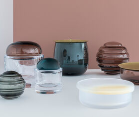 Nude 'Ecrin' lidded vessel, small, petroleum green GREEN NUDE20ECR678BLU