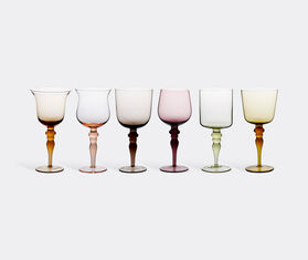 Bitossi Home Set of six glasses, amber/pink MULTICOLOUR BIHO19DIS765PIN