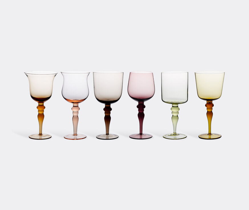 Bitossi Home Set of six glasses, amber/pink  BIHO19DIS765PIN