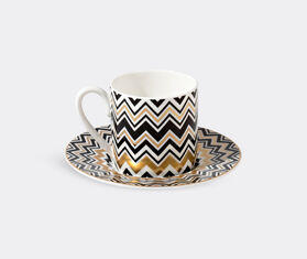 Missoni 'Zig Zag Gold' coffee cup and saucer, set of two MULTICOLOUR MIHO22ZIG316MUL