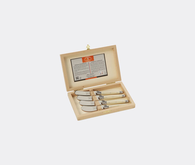 Jean Dubost Laguiole 'Premium' butter knife, set of four, ivory IVORY JEDL24SPR221WHI