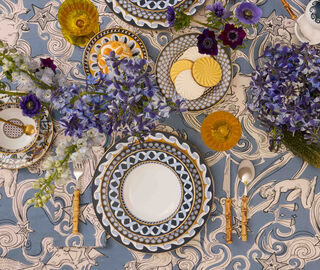 La DoubleJ 'Cosmos' tablecloth, medium, light blue LIGHT BLUE LADJ25MED123MUL