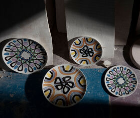 1882 Ltd &#39;Pink Swirl&#39; salad plate MULTICOLOUR 188223PET944MUL