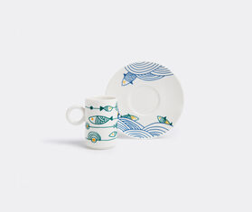 L'Abitare 'Flying fish' coffee cup and saucer MULTICOLOUR LABI15COF840MUL