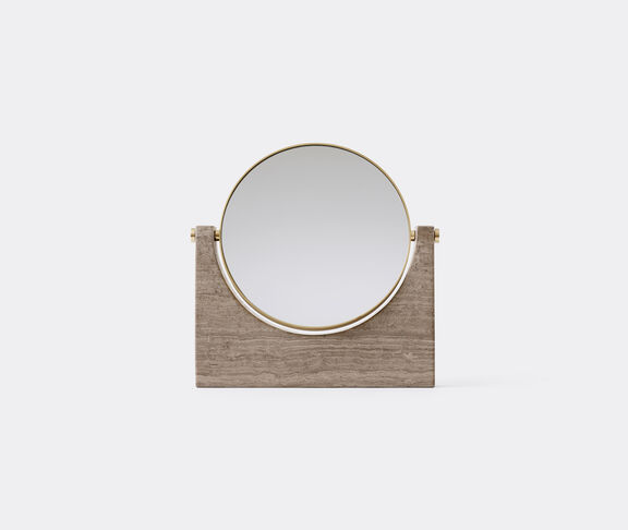 Audo Copenhagen Pepe Marble Mirror, Brass/Honed Brown undefined ${masterID} 2