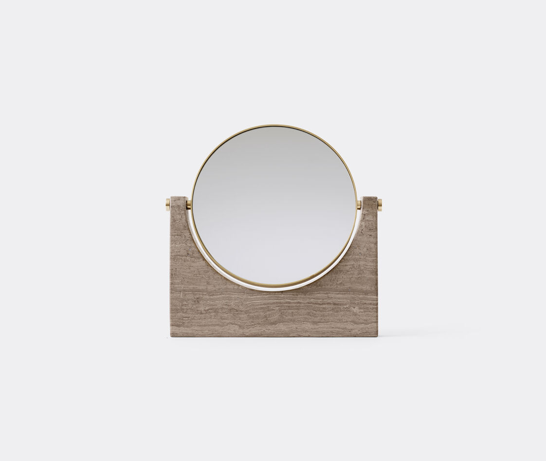 Menu Pepe Marble Mirror In Brass,brown