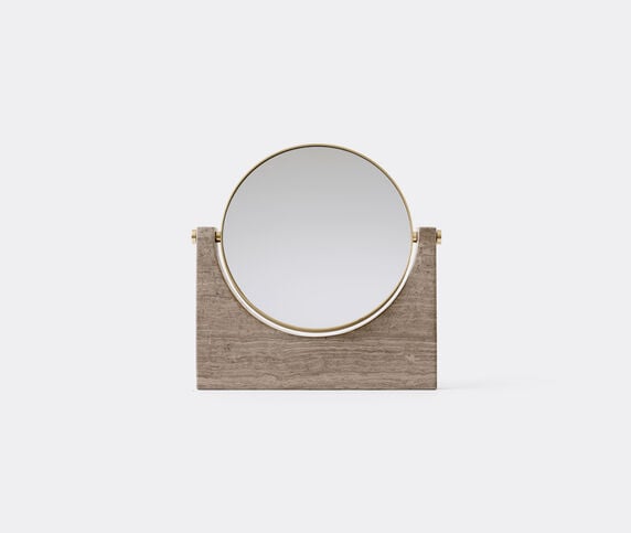 Audo Copenhagen 'Pepe' marble mirror, brass and brown brass,brown MENU19PEP225BRA