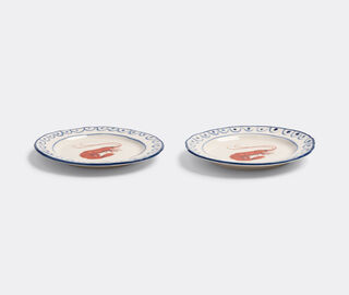 &amp;k Amsterdam 'Sir&egrave;ne Crevette' bread plate, set of two, multicolor MULTICOLOUR AMST26PLA778MUL