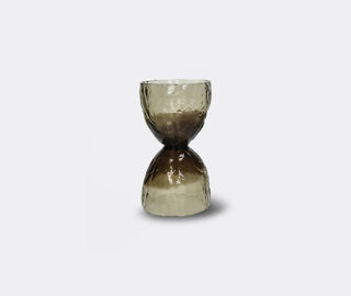 Pomax 'Diabolo' hurricane vase, medium, smoke GREY POMA26DIA792GRY