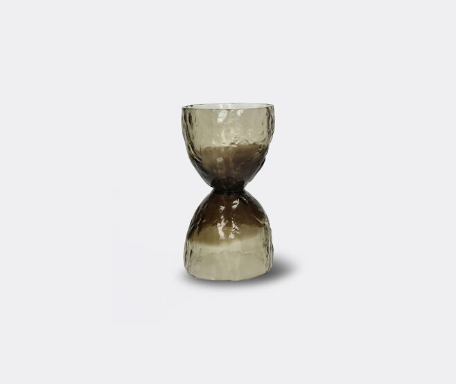 Pomax 'Diabolo' hurricane vase, medium, smoke GREY POMA26DIA792GRY