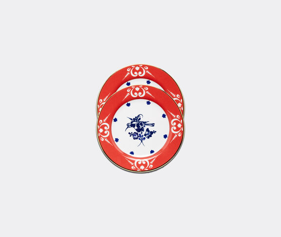 La DoubleJ 'Migg' dessert plate, set of two MULTICOLOUR LADJ21DES267RED