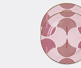 La DoubleJ 'Slinky Rosso' dessert plates, set of two MULTICOLOUR LADJ22DES085MUL