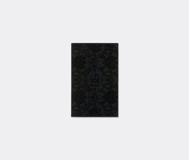 Dolce&Gabbana Casa Jacquard bath mat with D&G logo, black BLACK DGCA25BLA684BLK