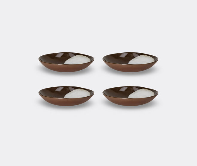 Pomax 'Cycle' pasta bowls, set of four, brown MULTICOLOUR POMA26CYC231MUL