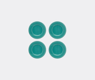 Bordallo Pinheiro &lsquo;Fantasia&rsquo; dessert plate, set of four, acqua green TURQUOISE BOPI23FAN604LGR