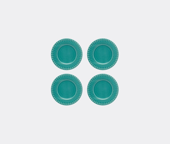Bordallo Pinheiro ‘Fantasia’ dessert plate, set of four, acqua green TURQUOISE BOPI23FAN604LGR
