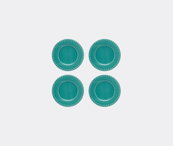 Bordallo Pinheiro ‘Fantasia’ dessert plate, set of four, acqua green undefined ${masterID}