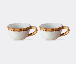 Les-Ottomans 'Bamboo' cappuccino cup, set of two MULTICOLOUR OTTO23BAM919MUL