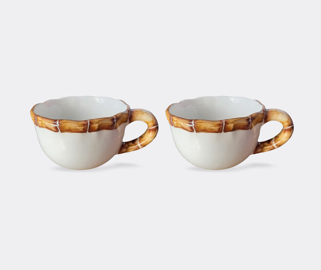 Les-Ottomans 'Bamboo' cappuccino cup, set of two MULTICOLOUR OTTO23BAM919MUL