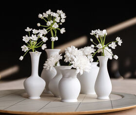 Sch&ouml;nbuch 'Blossom' vase, set of six, white WHITE SCHO22BLO137WHI
