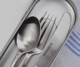 Kay Bojesen 'Grand Prix' cutlery travel set, polished steel SILVER KABO22GRA123SIL