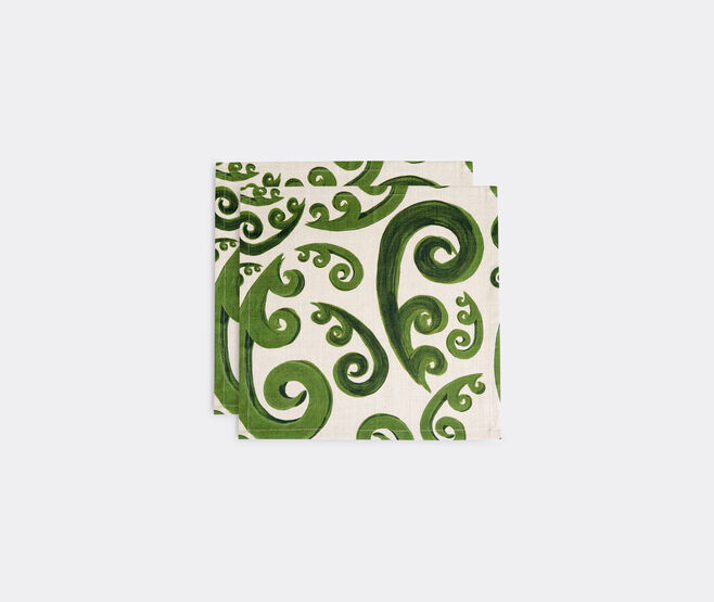 THEMIS Z 'Athenee Peacock' napkin, green, set of two GREEN THEM24ATH795GRN