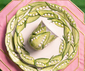 Les-Ottomans 'Lily of the Valley' ceramic tumbler, set of two, green and white MULTICOLOUR OTTO26LIL451MUL