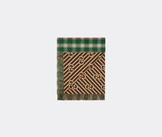 Gucci 'Gucci tartan' blanket, green MULTICOLOUR GUCC21PLA279GRN