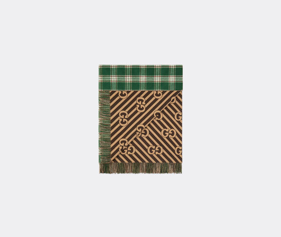 Gucci 'Gucci tartan' blanket, green MULTICOLOUR GUCC21PLA279GRN