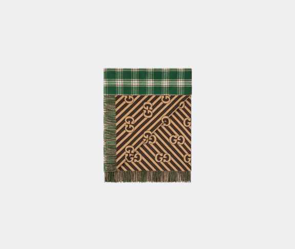 Gucci 'Gucci tartan' blanket, green Green / Bordeaux, Mc ${masterID}