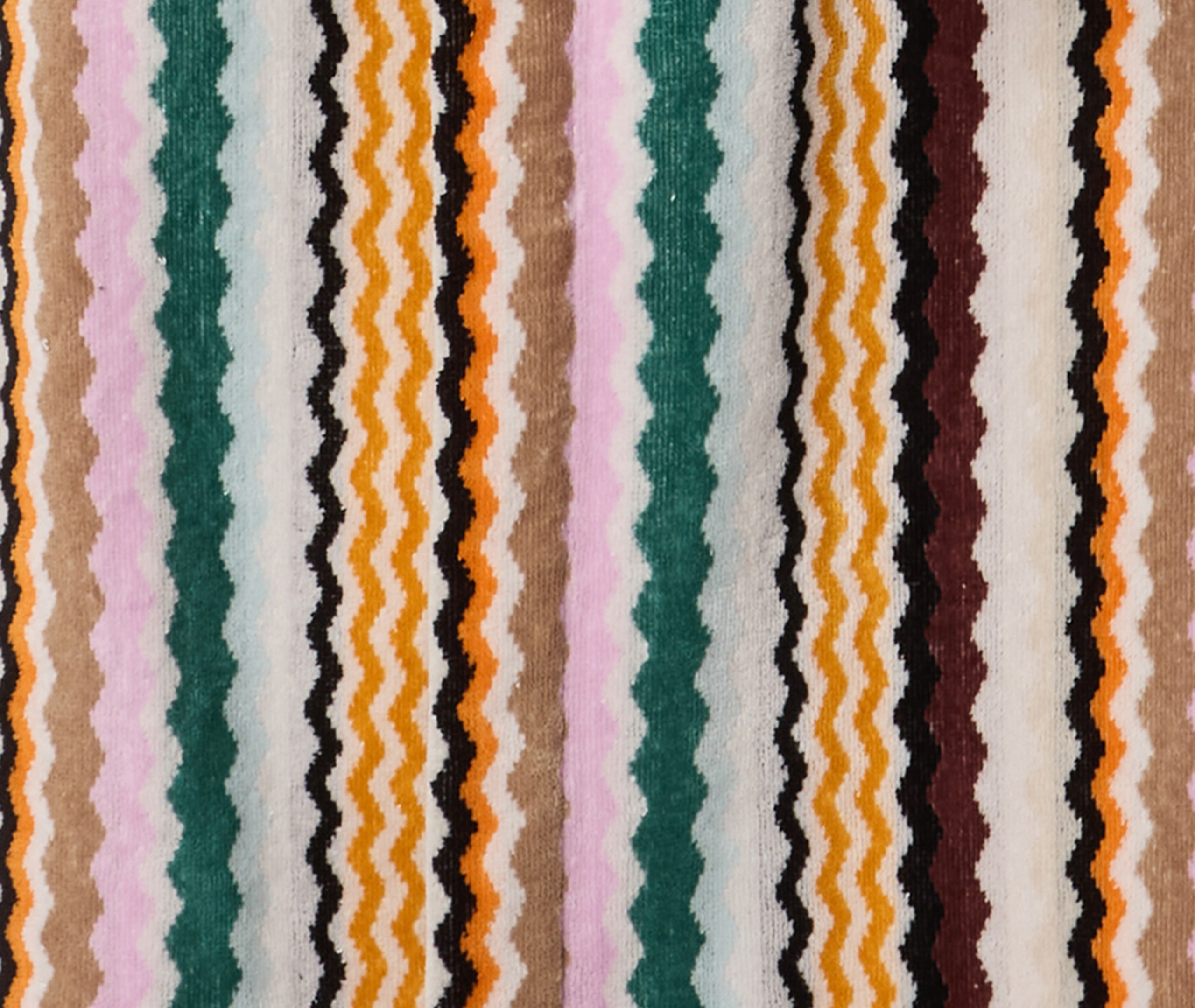 Missoni Aura Chevron-pattern Hooded Bathrobe In Multi