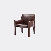 Cassina 'cab 413' Armchair, Leather, Brown -  Seating Brown Uni