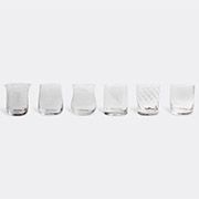 Bitossi Home Assorted Tumblers, Set Of Six, Clear -  Glassware Clear Uni