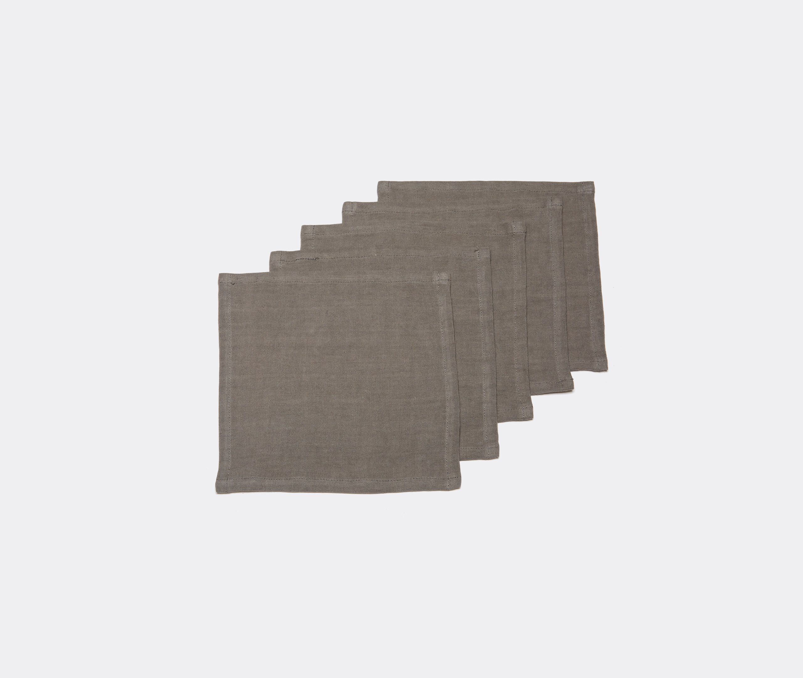 Once Milano Table Linens Charcoal Uni In Charcoal