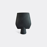 101 Copenhagen 'sphere' Square Vase, Black -  Vases Black Uni