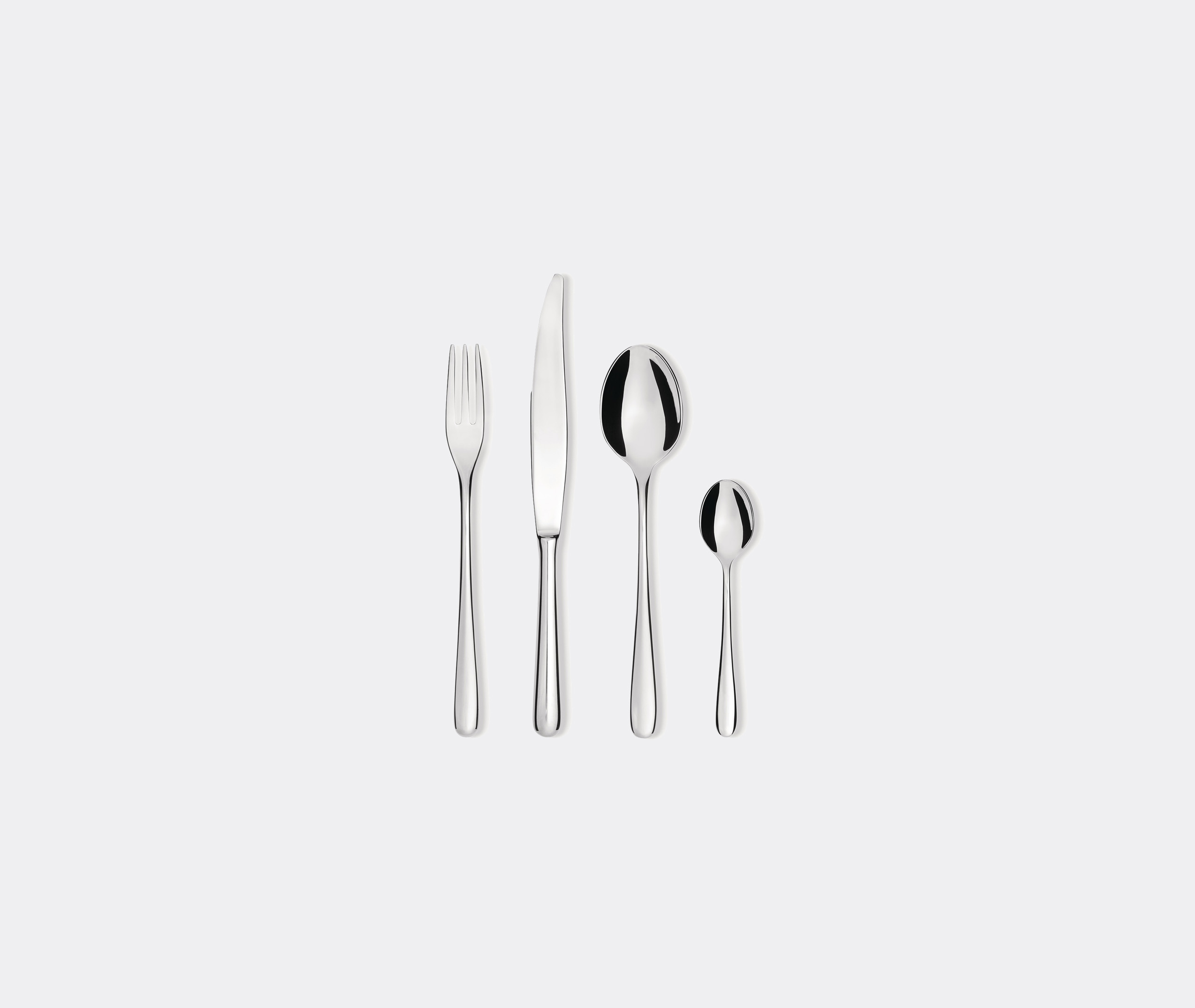 Alessi Ovale 24-piece Cutlery Set In Silver