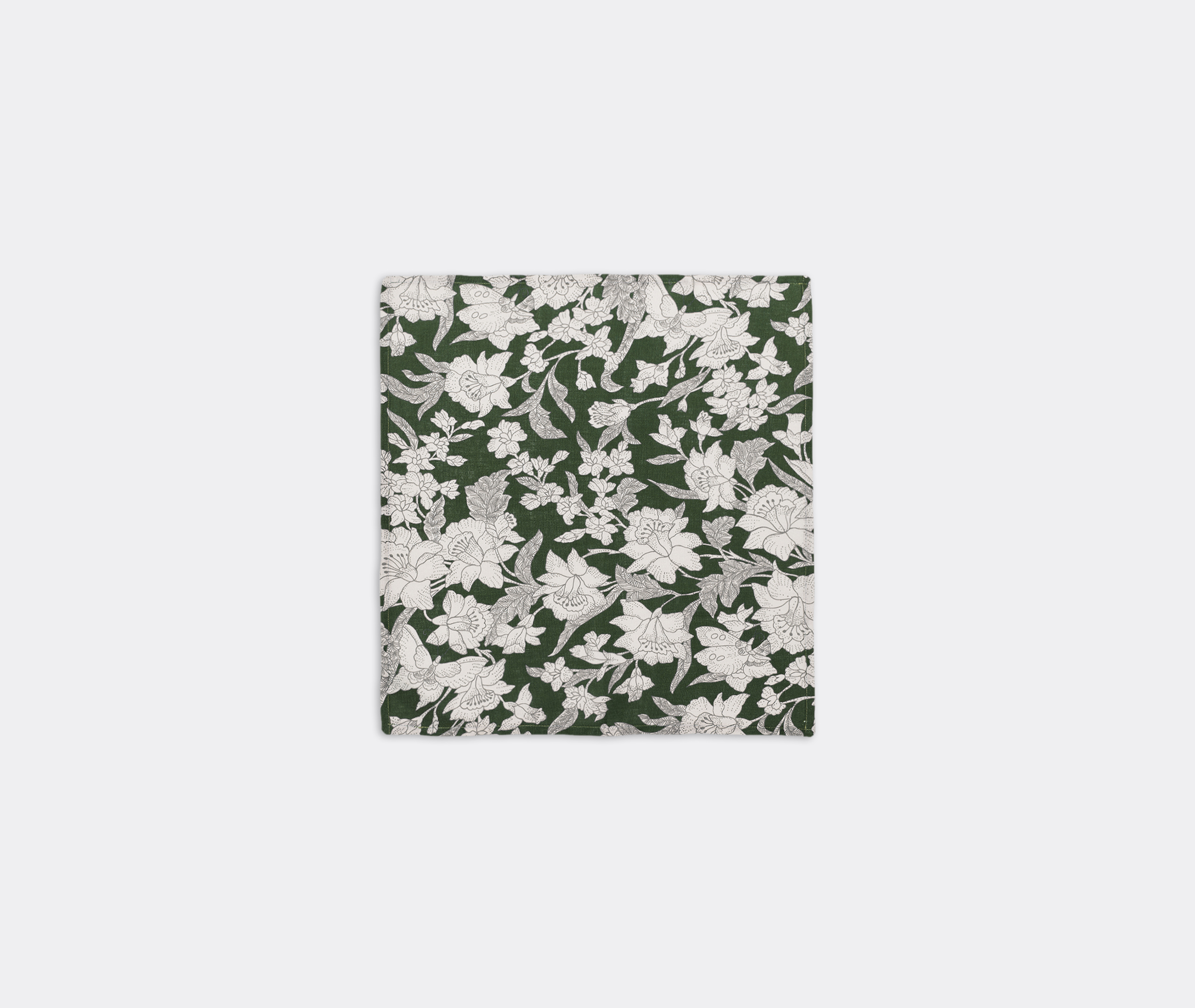 La Doublej Table Linens Green Uni In Green