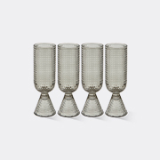 POLSPOTTEN Rooftop' Champagne Glass, Set Of Four, Light Grey -  Glassware Grey Uni