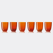 NasonMoretti 'idra' Water Glass, Set Of Six, Orange -  Glassware Orange Uni