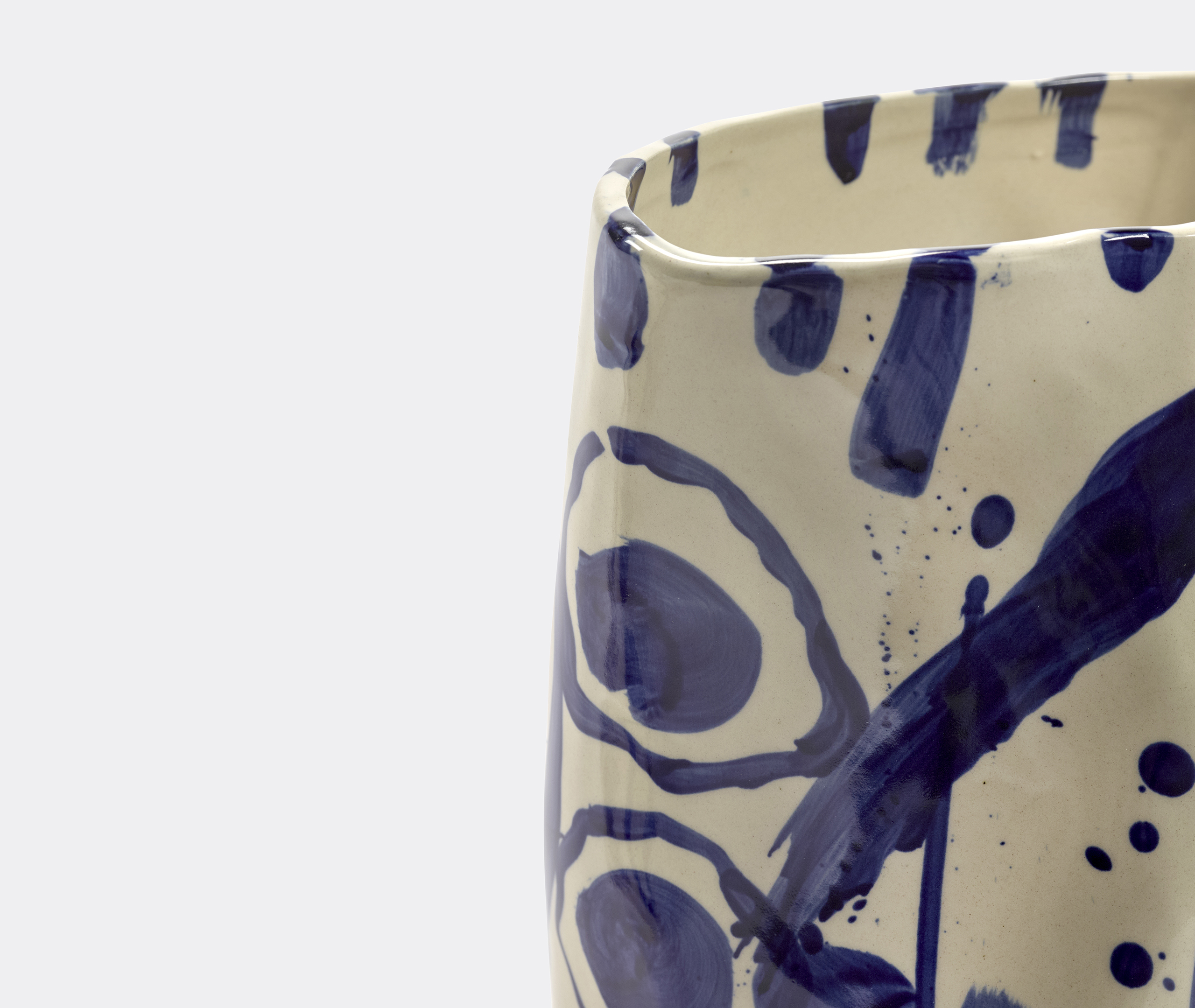 Serax Vases Blue Uni In Blue