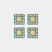 HestiaLiving 'epoch' Square Coaster, Set Of Four, Ocean Blue -  Barware Ocean Blue Uni