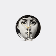 Fornasetti 'silenzio' Desk Clock -  Mirrors And Clocks Black/white Uni