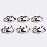 Missoni 'nastri' Teacup And Saucer, Set Of Six -  Tea And Coffee Multicolor Uni