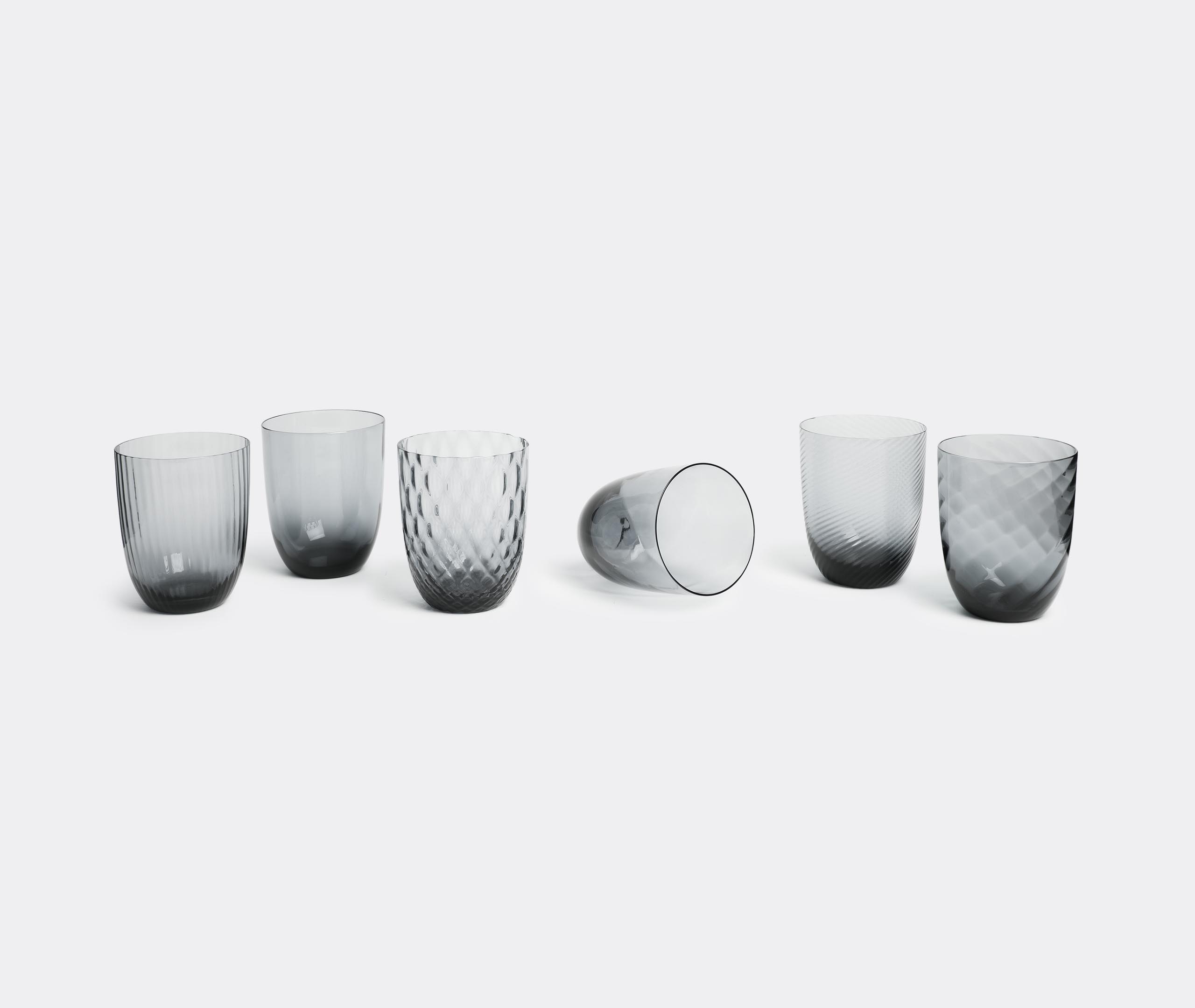 Nasonmoretti Glassware Grey Uni In Grey