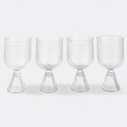 POLSPOTTEN 'rooftop' Wine Glass, Set Of Four, Clear -  Glassware Transparent Uni