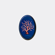 Les-Ottomans 'coral' Tray, Coral And Blue -  Serving And Trays Multicolour Uni
