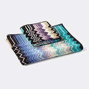 Missoni 'giacomo' Towels, Set Of Two, Blue -  Bath Linens Blue Multicolor Uni