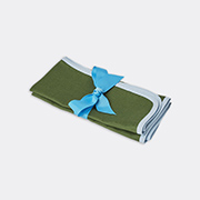 La DoubleJ 'rainbow Bosco' Large Napkin, Set Of Two -  Table Linens Green Uni