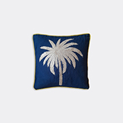 Les-Ottomans 'palms' Embroidered Cushion -  Cushions Multicolor Uni